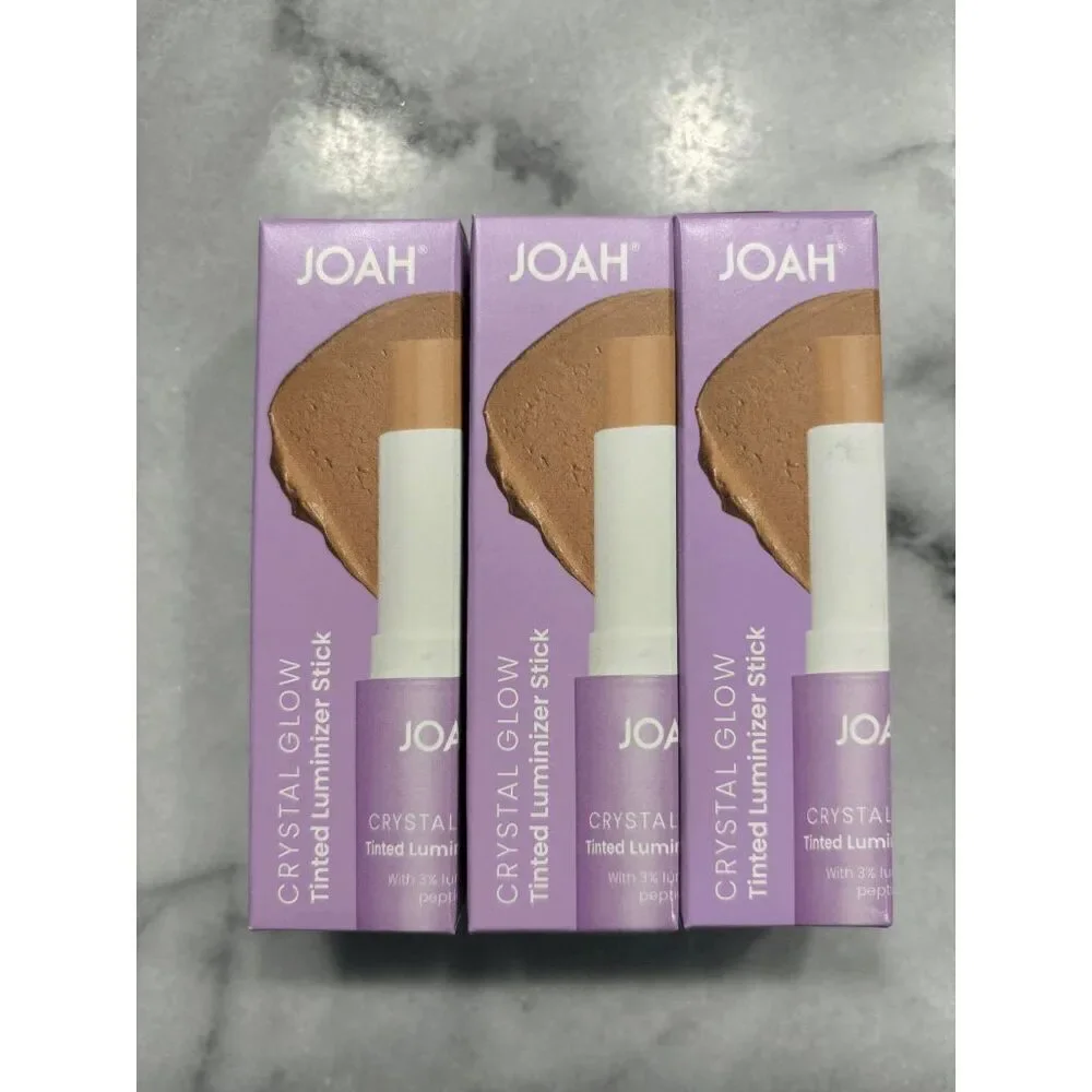 Joah Crystal Glow Tinted Luminizer Stick FC050 Fair to Light with Cool Lot of 3